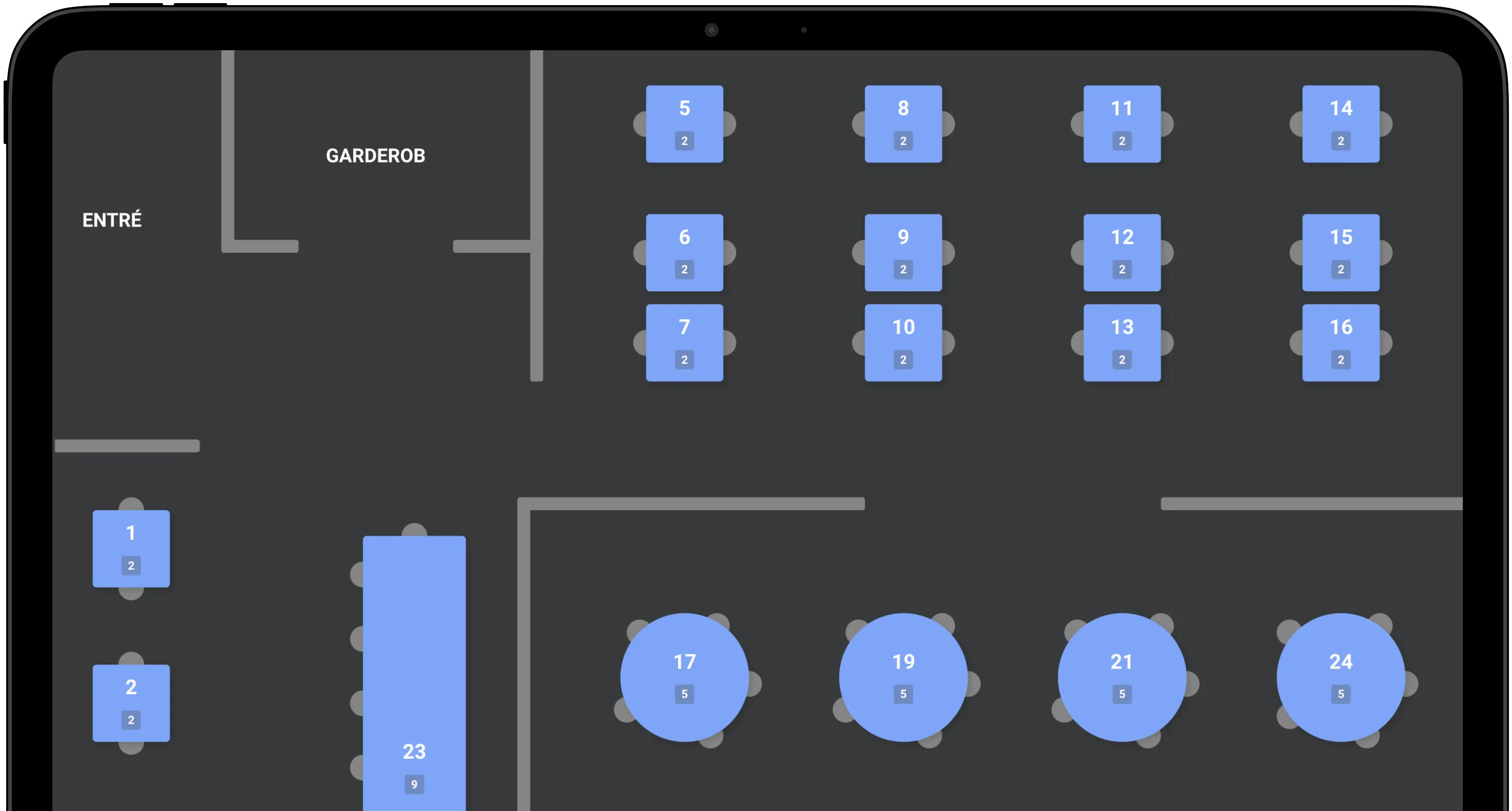 Visuell överblick med Bordsplanen