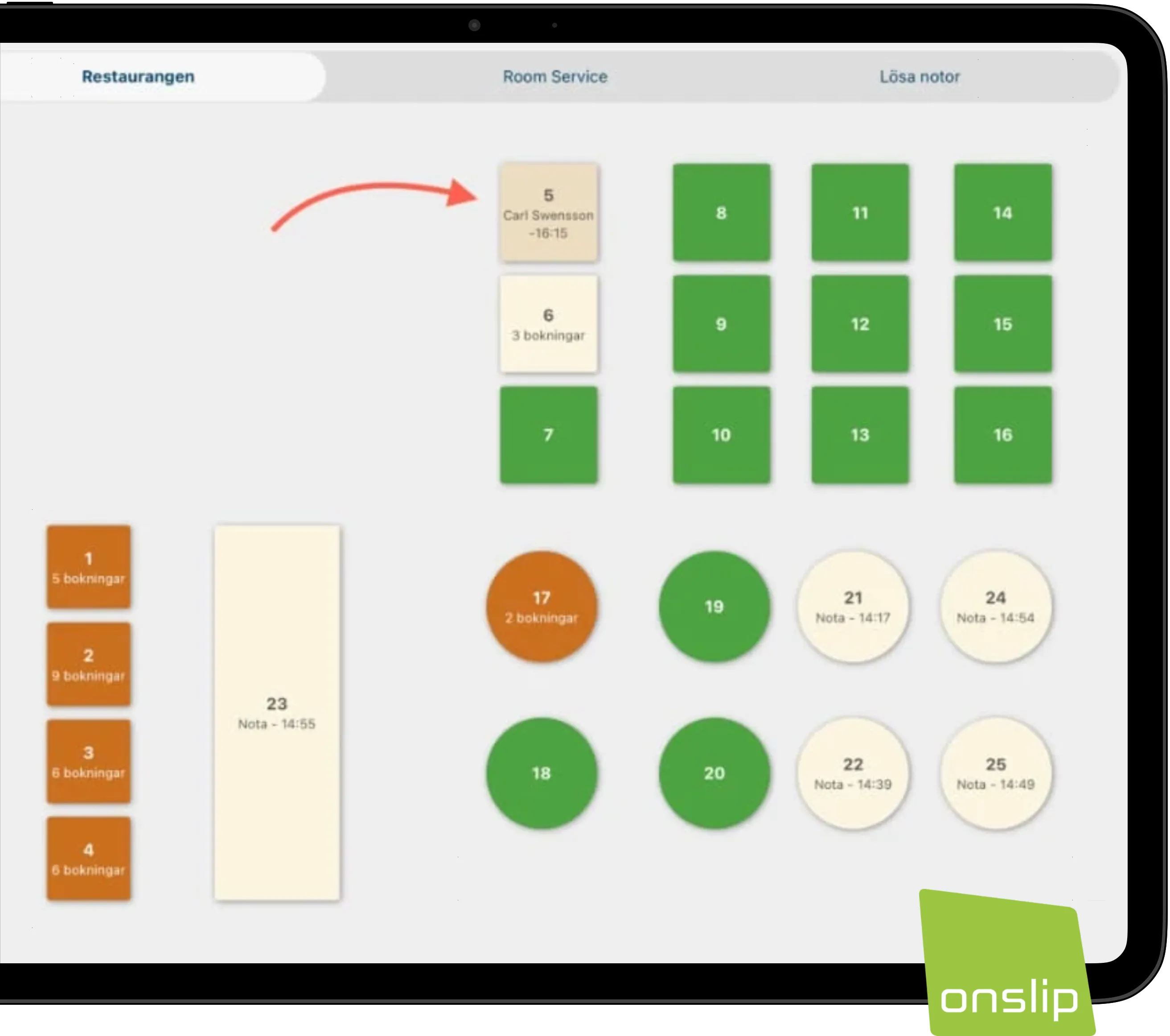 Automatisk placering och nota i&nbsp;Onslip